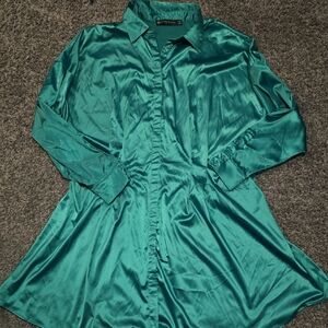 Fashion to Figure Jade Satin Dress